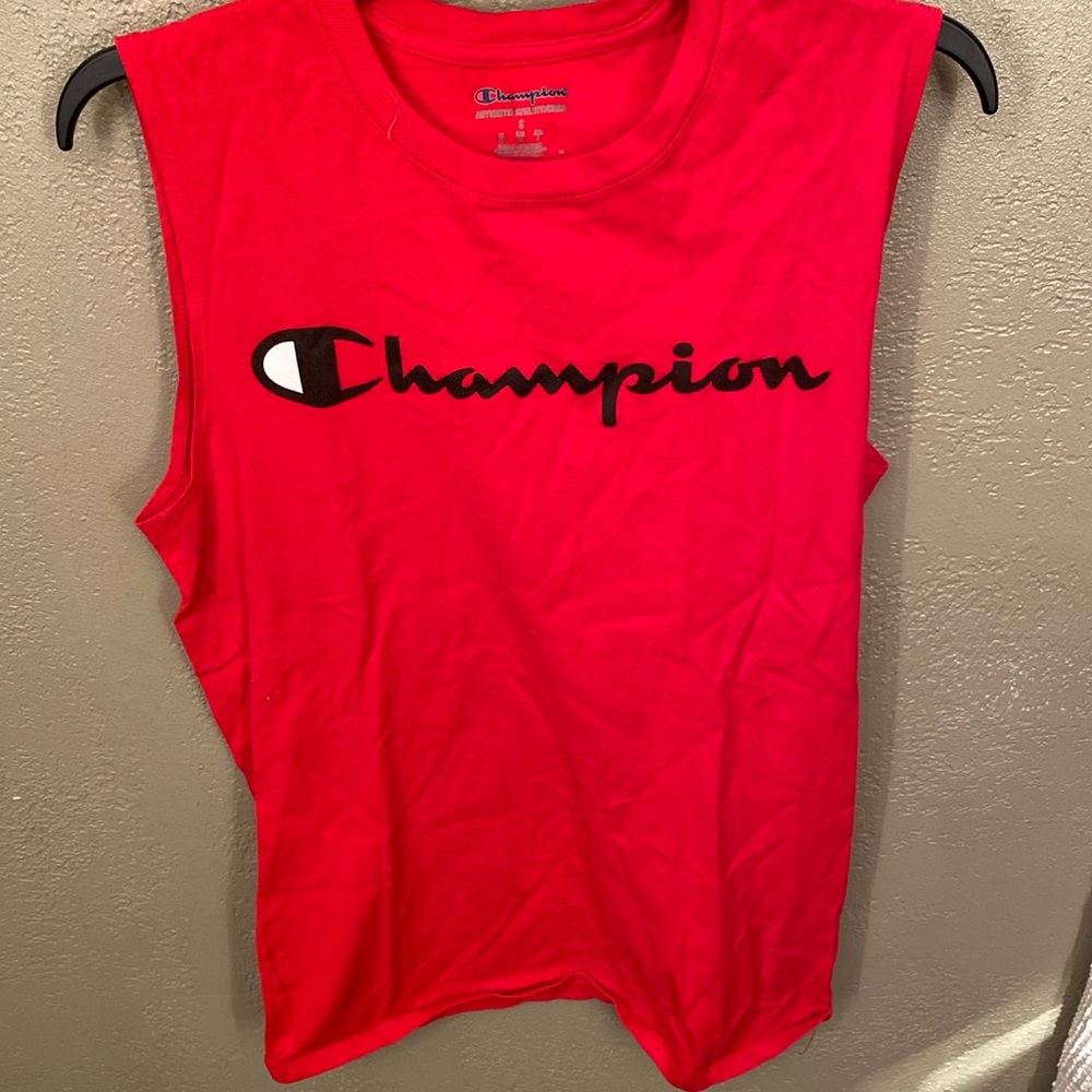 Champion cherry red sleeveless tee